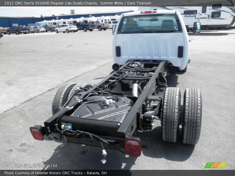 Summit White / Dark Titanium 2012 GMC Sierra 3500HD Regular Cab Dually Chassis