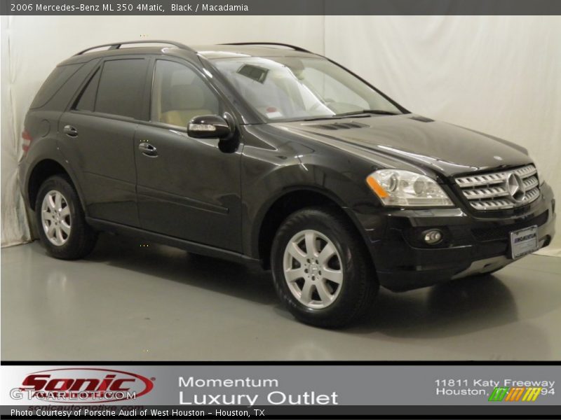 Black / Macadamia 2006 Mercedes-Benz ML 350 4Matic