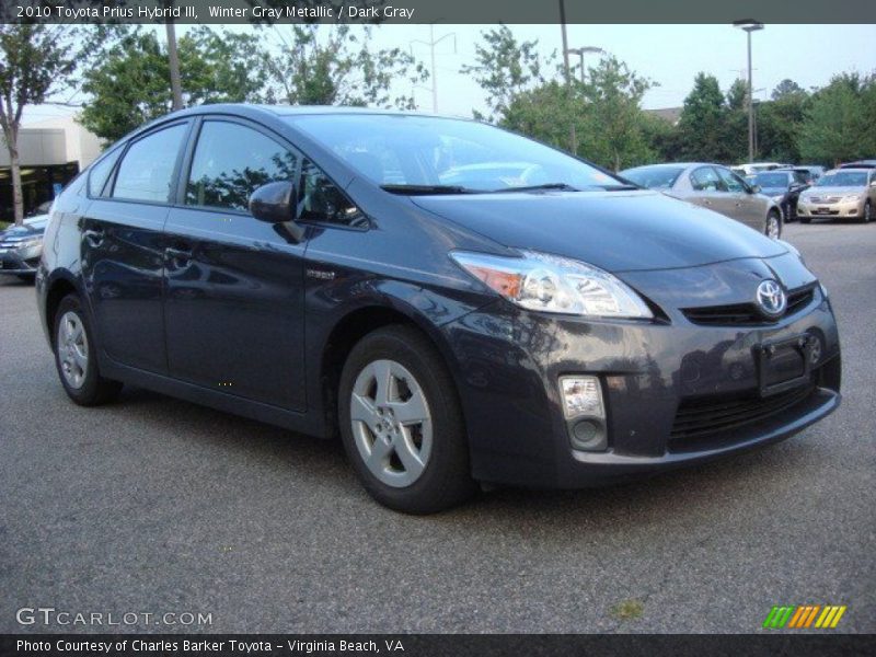 Winter Gray Metallic / Dark Gray 2010 Toyota Prius Hybrid III