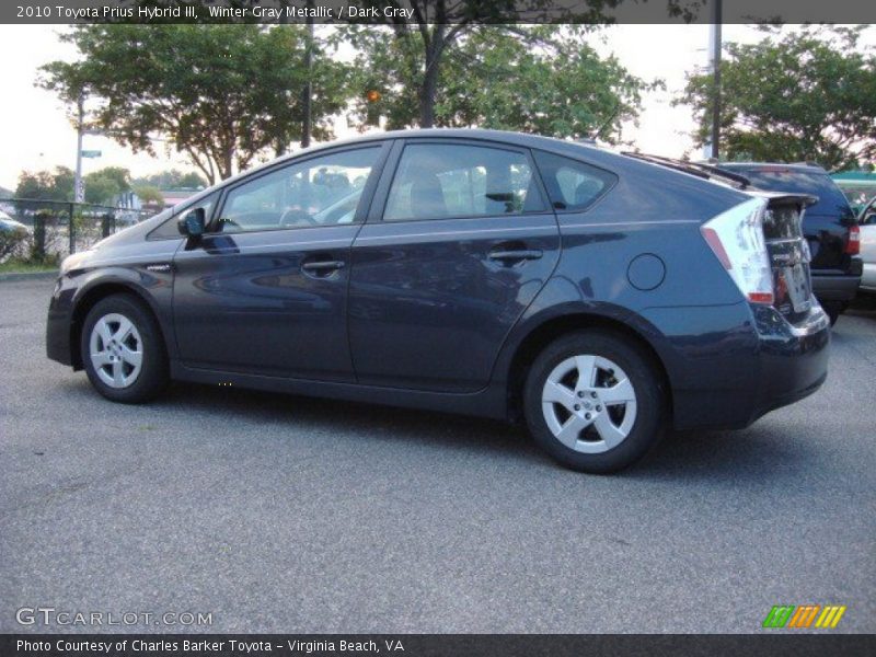 Winter Gray Metallic / Dark Gray 2010 Toyota Prius Hybrid III