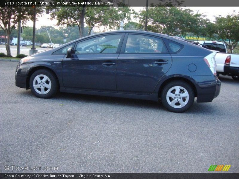 Winter Gray Metallic / Dark Gray 2010 Toyota Prius Hybrid III
