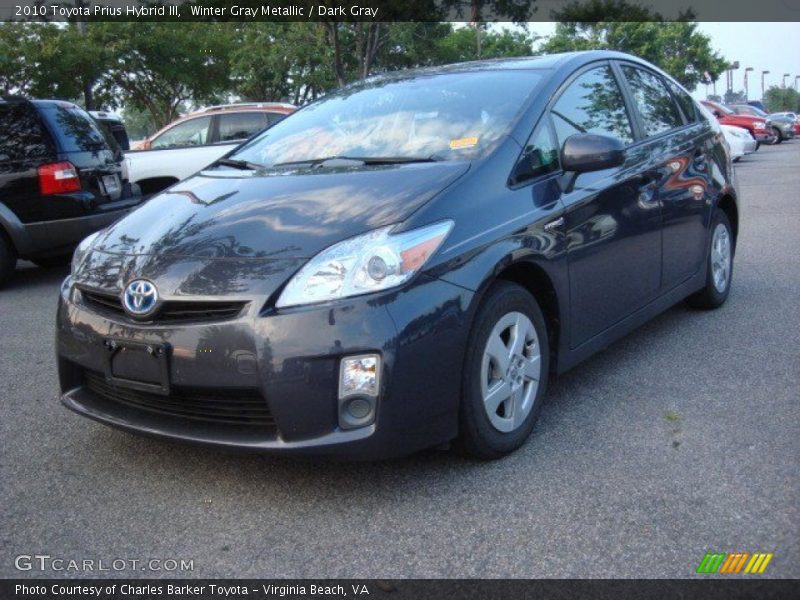Winter Gray Metallic / Dark Gray 2010 Toyota Prius Hybrid III