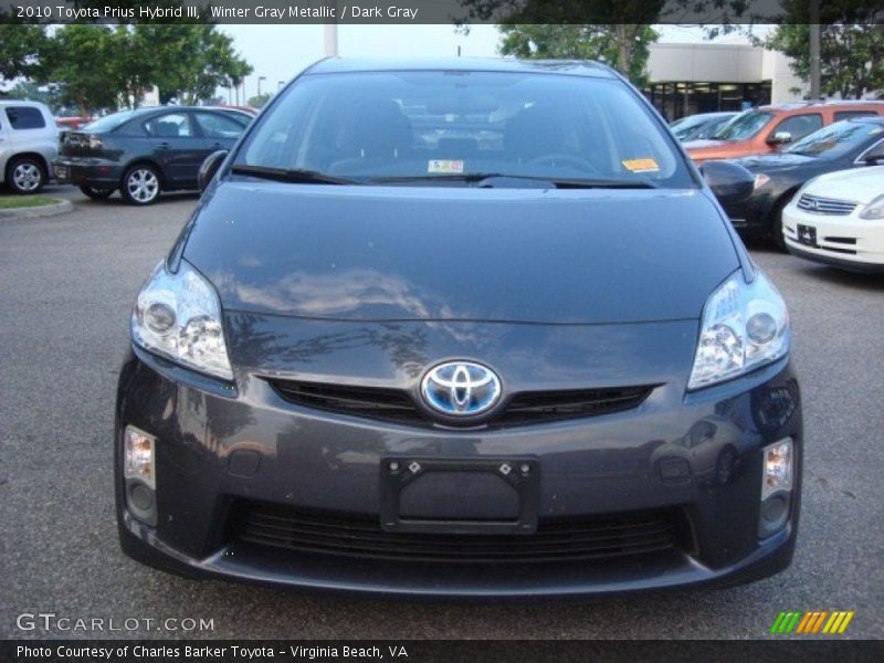 Winter Gray Metallic / Dark Gray 2010 Toyota Prius Hybrid III