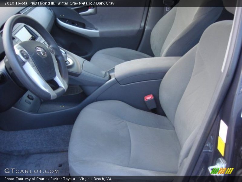 Winter Gray Metallic / Dark Gray 2010 Toyota Prius Hybrid III