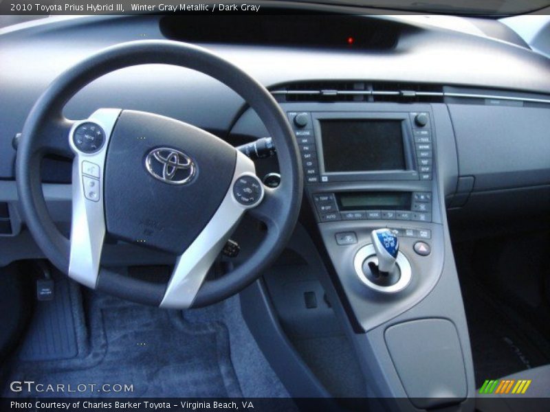 Winter Gray Metallic / Dark Gray 2010 Toyota Prius Hybrid III