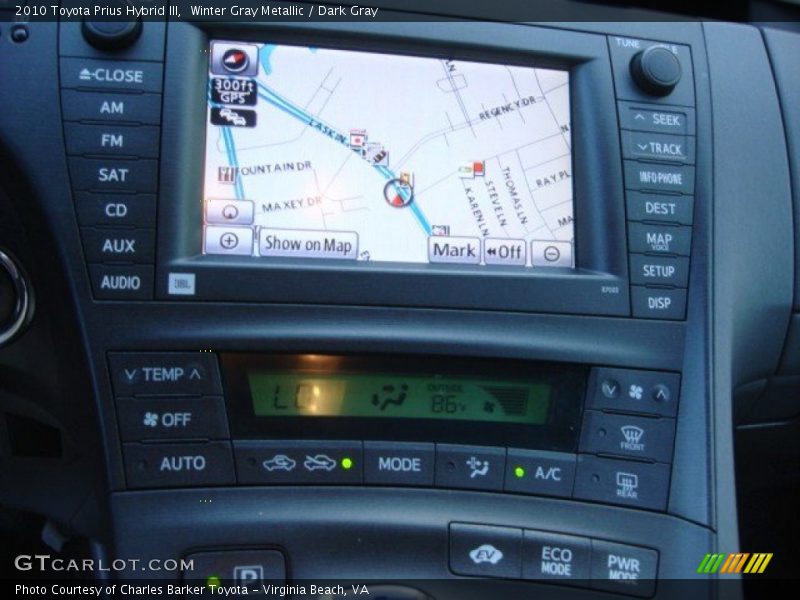 Winter Gray Metallic / Dark Gray 2010 Toyota Prius Hybrid III