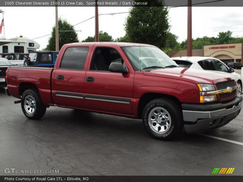 Sport Red Metallic / Dark Charcoal 2005 Chevrolet Silverado 1500 LS Crew Cab