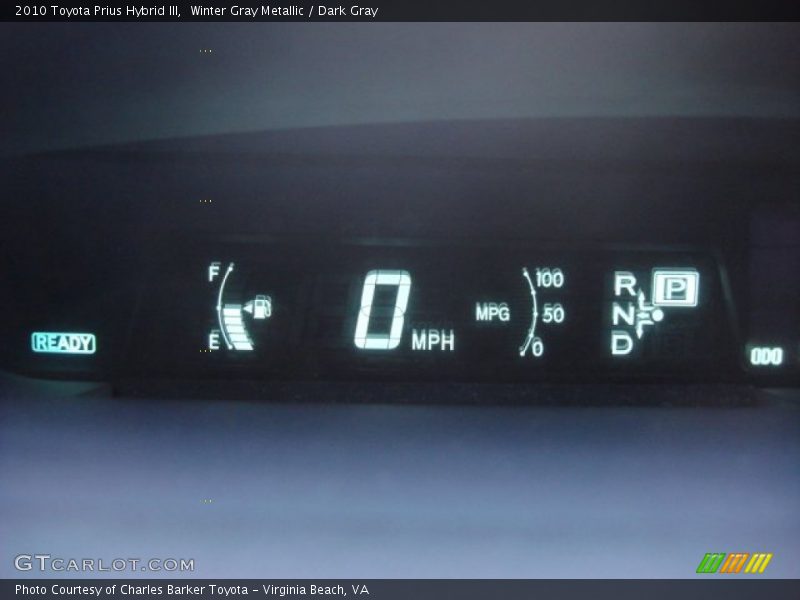 Winter Gray Metallic / Dark Gray 2010 Toyota Prius Hybrid III