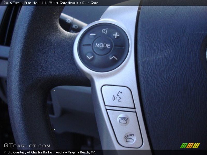 Winter Gray Metallic / Dark Gray 2010 Toyota Prius Hybrid III