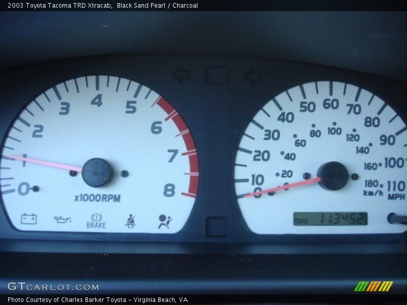 Black Sand Pearl / Charcoal 2003 Toyota Tacoma TRD Xtracab