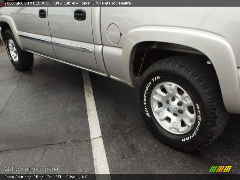Silver Birch Metallic / Neutral 2005 GMC Sierra 1500 SLT Crew Cab 4x4