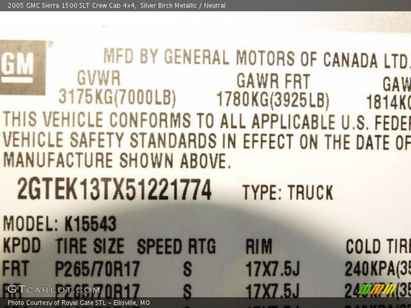 Silver Birch Metallic / Neutral 2005 GMC Sierra 1500 SLT Crew Cab 4x4