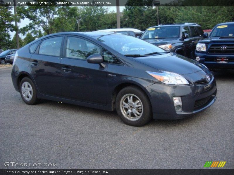 Winter Gray Metallic / Dark Gray 2010 Toyota Prius Hybrid IV