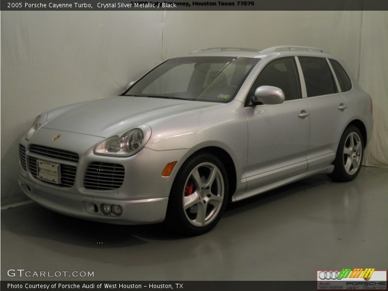Crystal Silver Metallic / Black 2005 Porsche Cayenne Turbo
