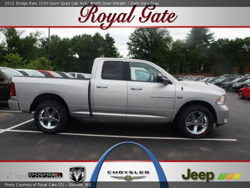 Bright Silver Metallic / Dark Slate Gray 2012 Dodge Ram 1500 Sport Quad Cab 4x4