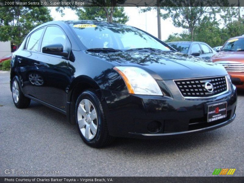 Super Black / Beige 2008 Nissan Sentra 2.0