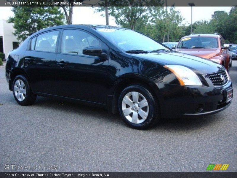 Super Black / Beige 2008 Nissan Sentra 2.0