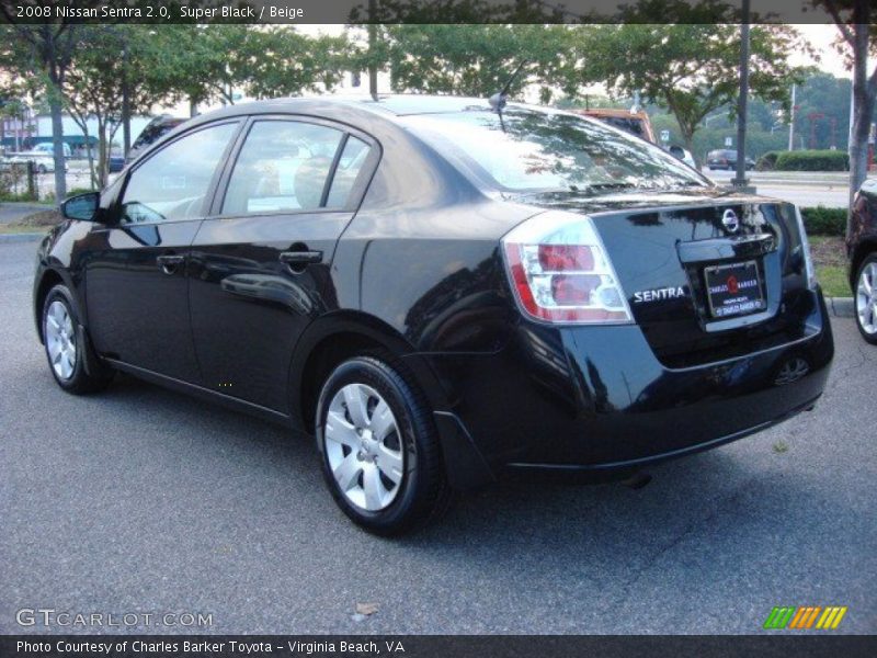 Super Black / Beige 2008 Nissan Sentra 2.0