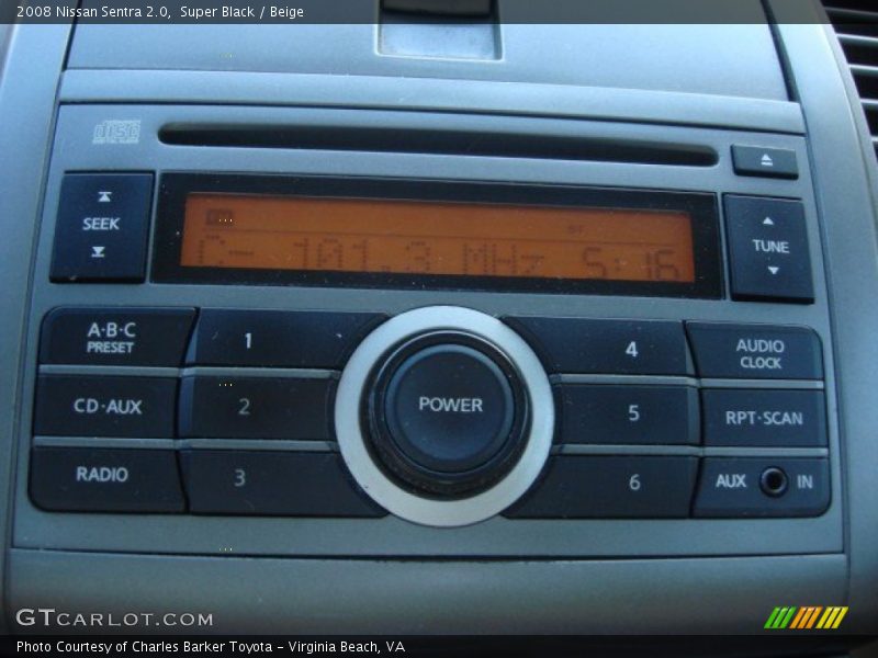 Super Black / Beige 2008 Nissan Sentra 2.0