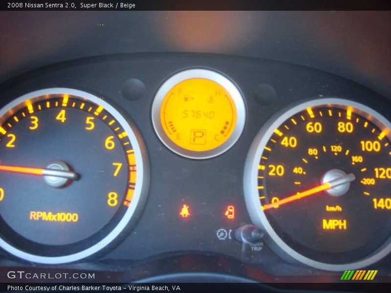 Super Black / Beige 2008 Nissan Sentra 2.0