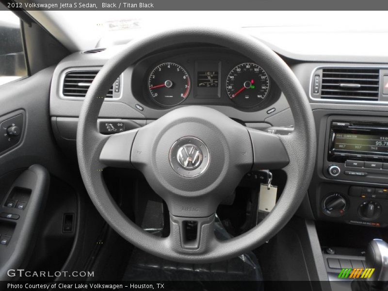 Black / Titan Black 2012 Volkswagen Jetta S Sedan