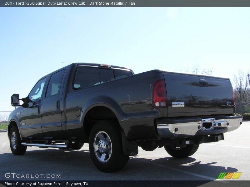 Dark Stone Metallic / Tan 2007 Ford F250 Super Duty Lariat Crew Cab