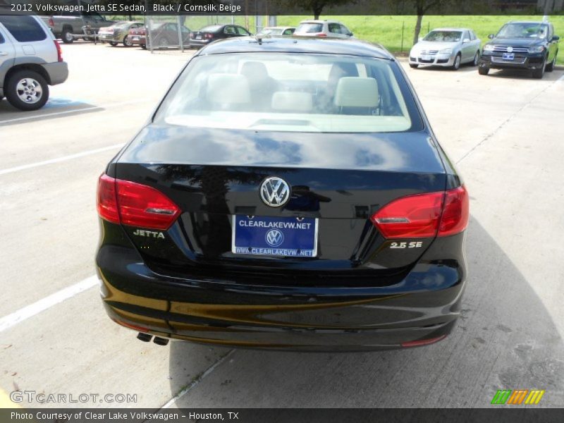 Black / Cornsilk Beige 2012 Volkswagen Jetta SE Sedan