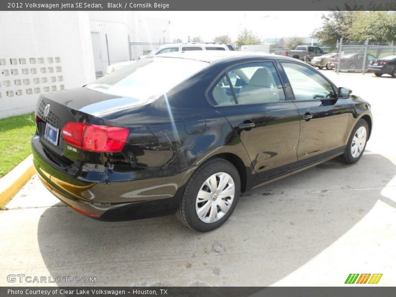 Black / Cornsilk Beige 2012 Volkswagen Jetta SE Sedan
