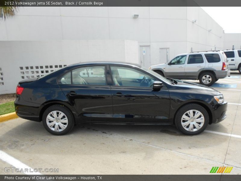 Black / Cornsilk Beige 2012 Volkswagen Jetta SE Sedan