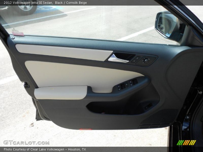Black / Cornsilk Beige 2012 Volkswagen Jetta SE Sedan