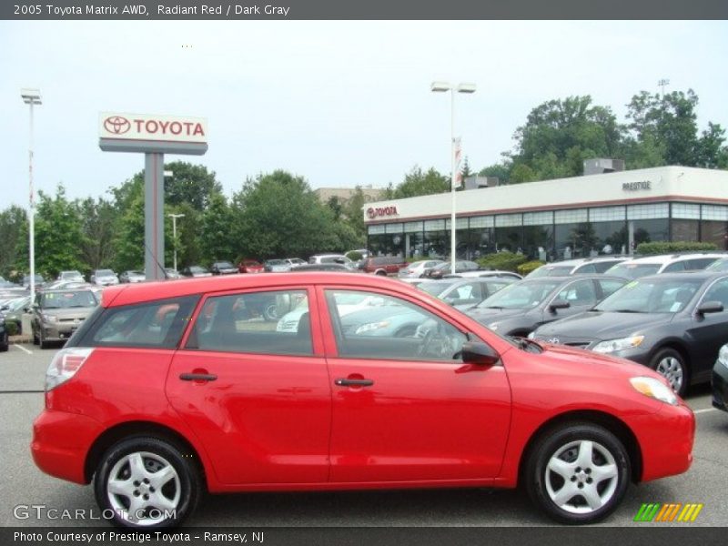 Radiant Red / Dark Gray 2005 Toyota Matrix AWD