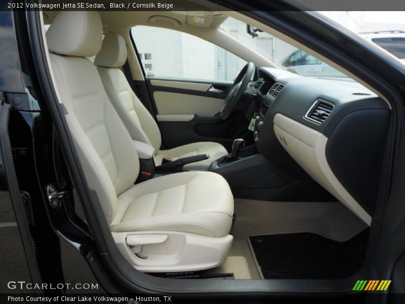 Black / Cornsilk Beige 2012 Volkswagen Jetta SE Sedan