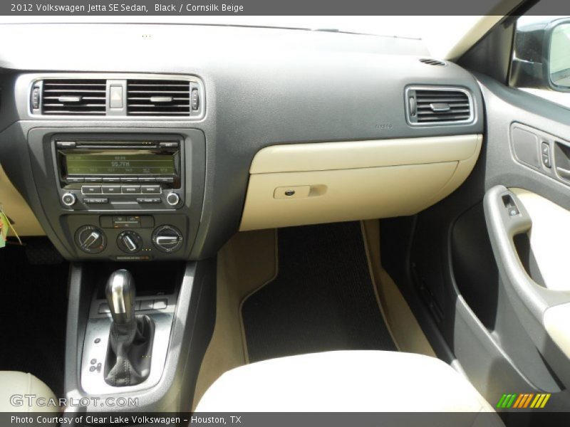 Black / Cornsilk Beige 2012 Volkswagen Jetta SE Sedan