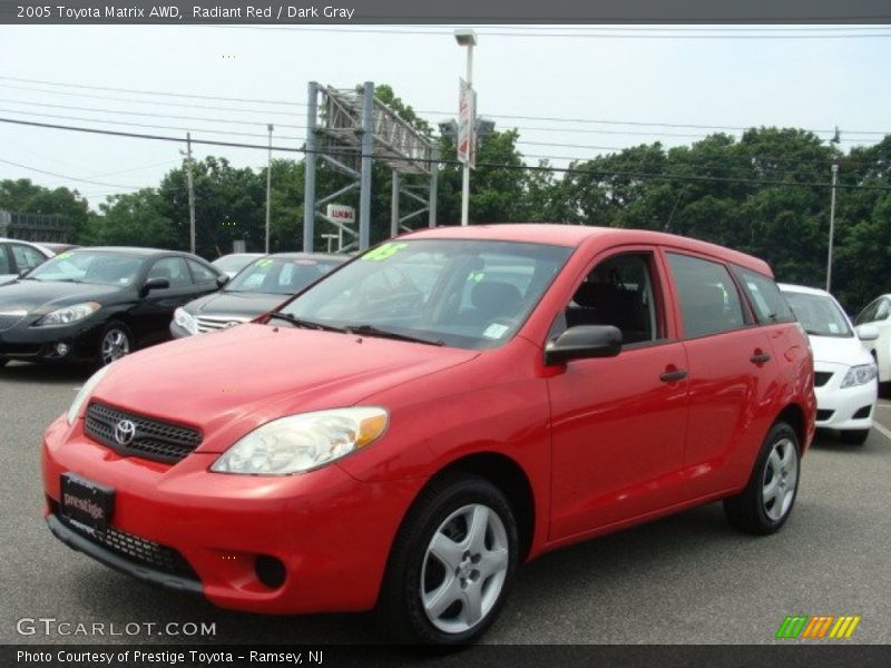 Radiant Red / Dark Gray 2005 Toyota Matrix AWD