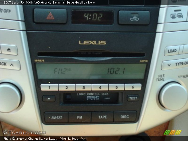 Savannah Beige Metallic / Ivory 2007 Lexus RX 400h AWD Hybrid