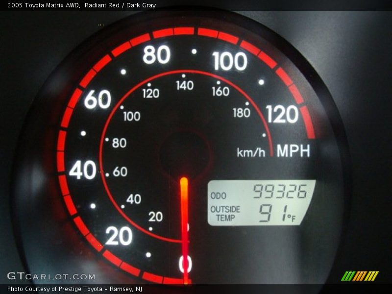 Radiant Red / Dark Gray 2005 Toyota Matrix AWD