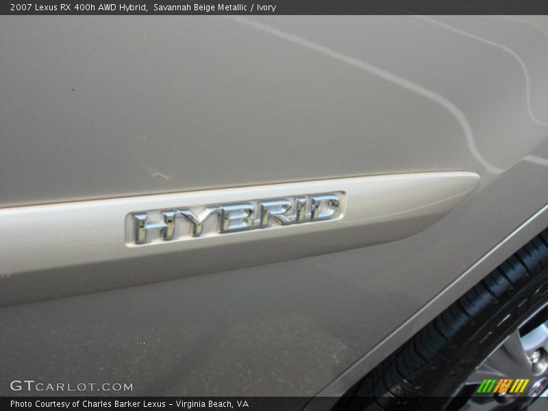 Savannah Beige Metallic / Ivory 2007 Lexus RX 400h AWD Hybrid