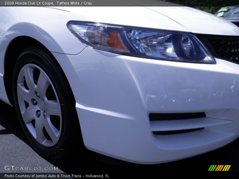 Taffeta White / Gray 2009 Honda Civic LX Coupe