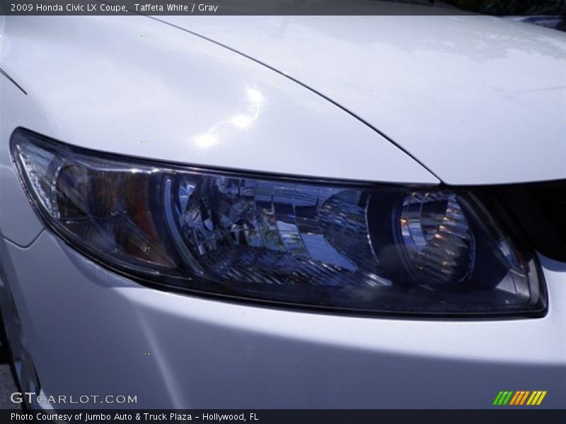 Taffeta White / Gray 2009 Honda Civic LX Coupe