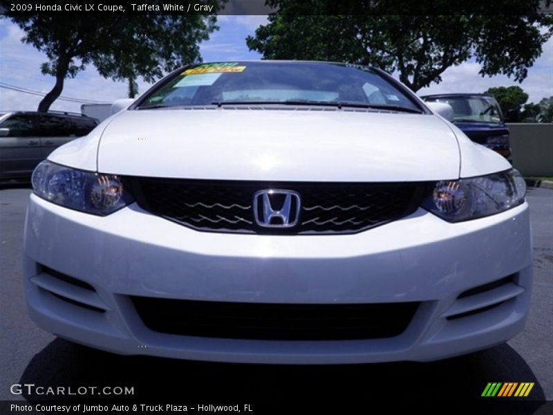 Taffeta White / Gray 2009 Honda Civic LX Coupe