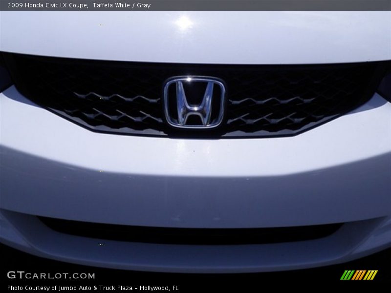 Taffeta White / Gray 2009 Honda Civic LX Coupe