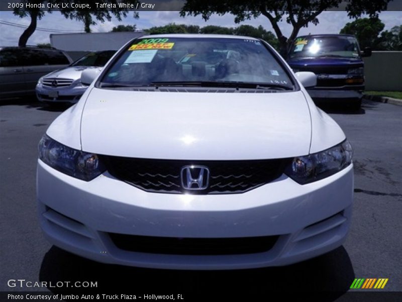 Taffeta White / Gray 2009 Honda Civic LX Coupe