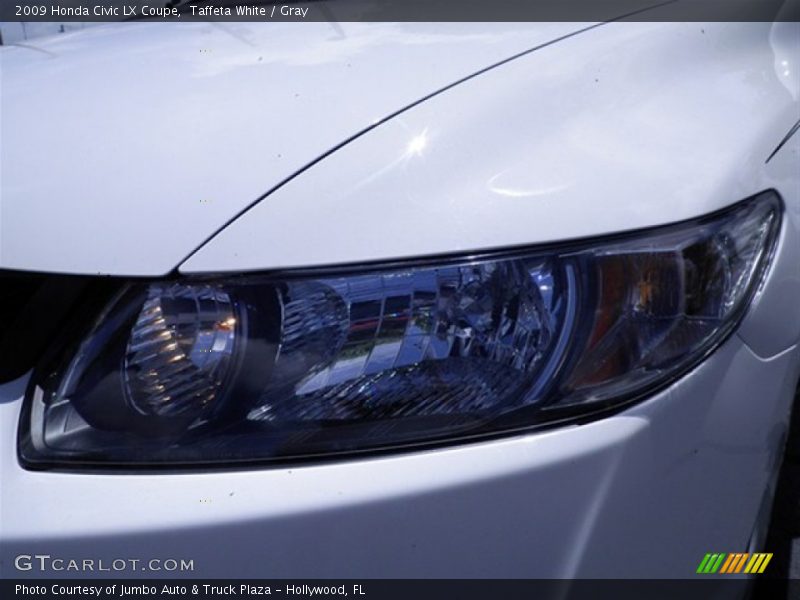Taffeta White / Gray 2009 Honda Civic LX Coupe