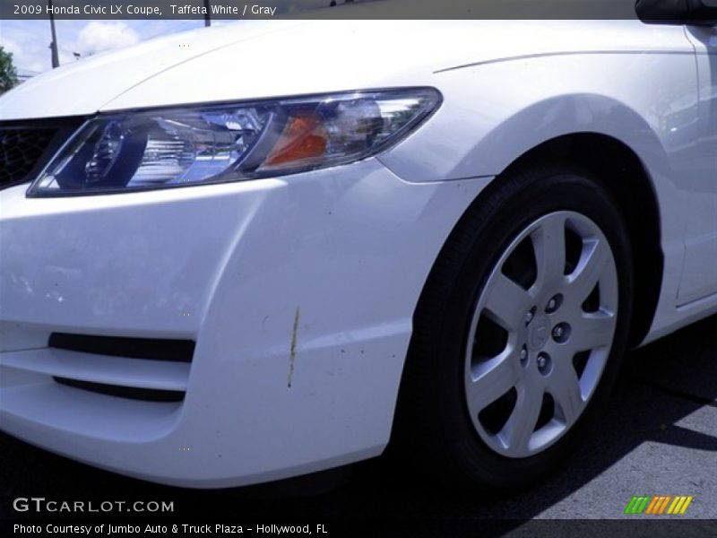 Taffeta White / Gray 2009 Honda Civic LX Coupe