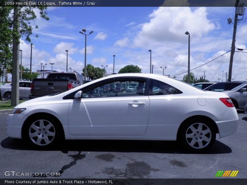 Taffeta White / Gray 2009 Honda Civic LX Coupe