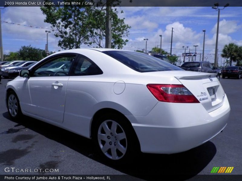 Taffeta White / Gray 2009 Honda Civic LX Coupe