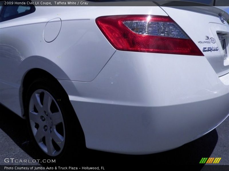Taffeta White / Gray 2009 Honda Civic LX Coupe