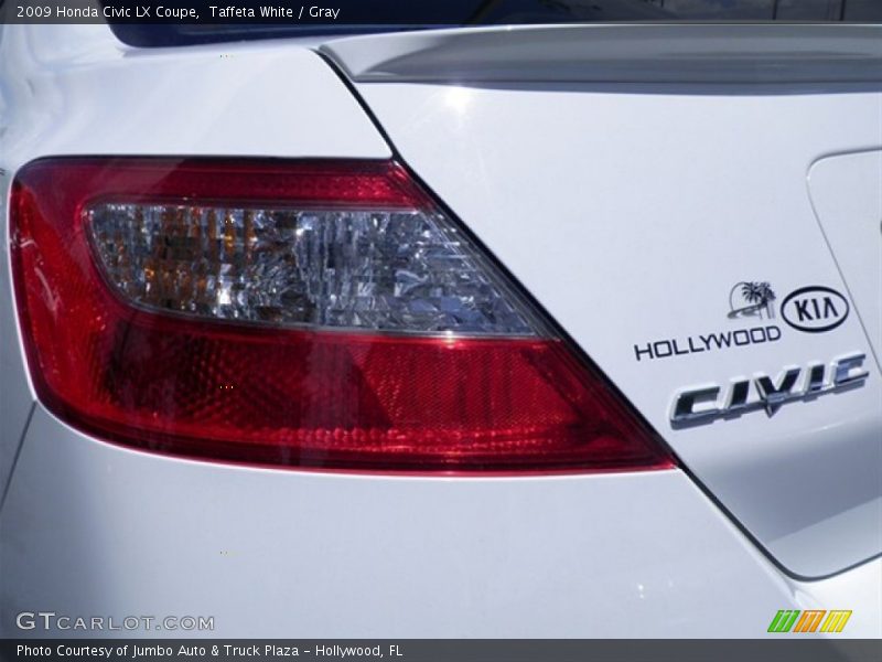 Taffeta White / Gray 2009 Honda Civic LX Coupe
