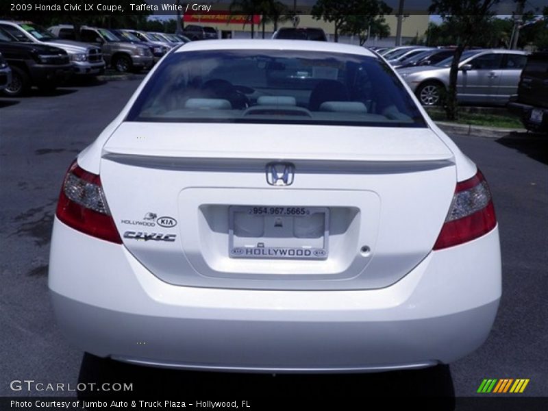 Taffeta White / Gray 2009 Honda Civic LX Coupe