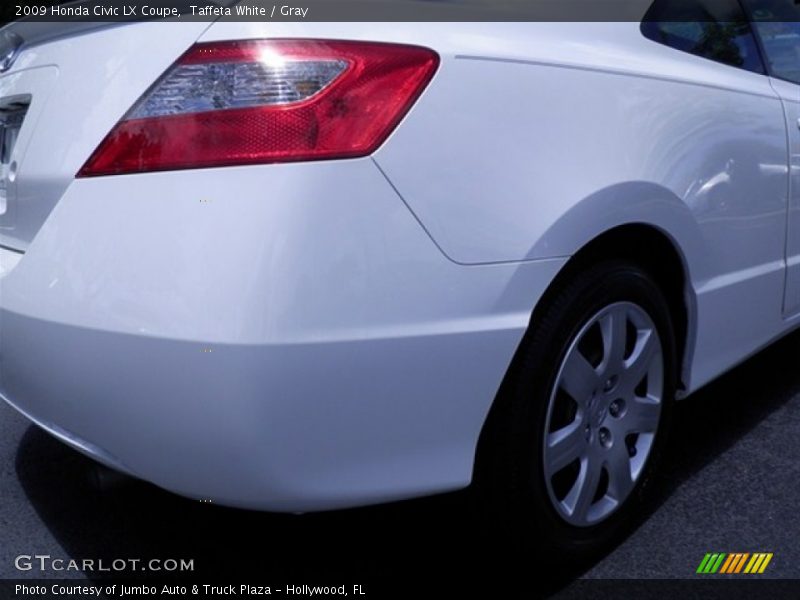 Taffeta White / Gray 2009 Honda Civic LX Coupe